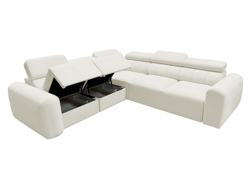 Clement 5-sits Hörnbäddsoffa Vänstervänd - vit - Möbler - Soffa - Bäddsoffa