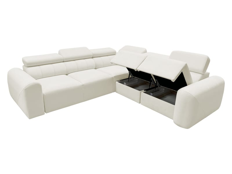 Clement 5-sits Hörnbäddsoffa Vänstervänd - vit - Möbler - Soffa - Bäddsoffa