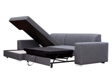 Corvik 3-sits Bäddsoffa med divan och förvaring - grå - Möbler - Soffa - Bäddsoffa