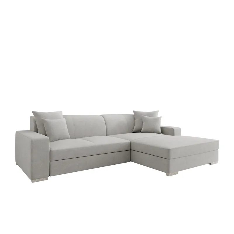 Corvik 3-sits Bäddsoffa med divan och förvaring, grå