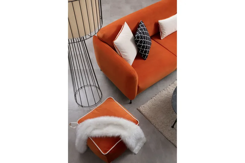 Crivaro Bäddsoffa med Divan Höger - Orange - Möbler - Soffa - Bäddsoffa