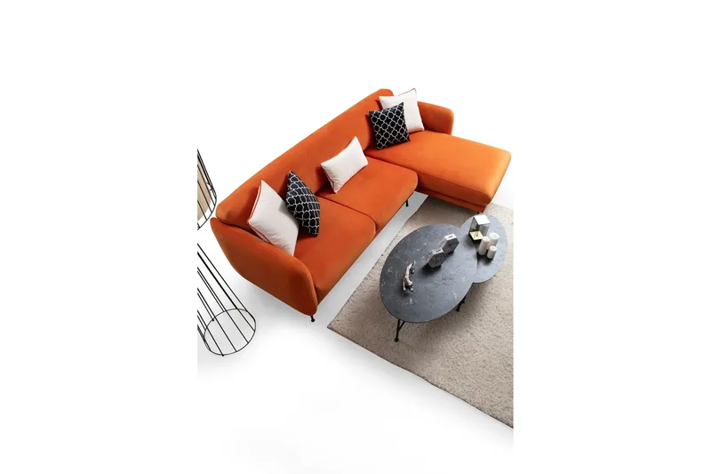 Crivaro Bäddsoffa med Divan Höger - Orange - Möbler - Soffa - Bäddsoffa