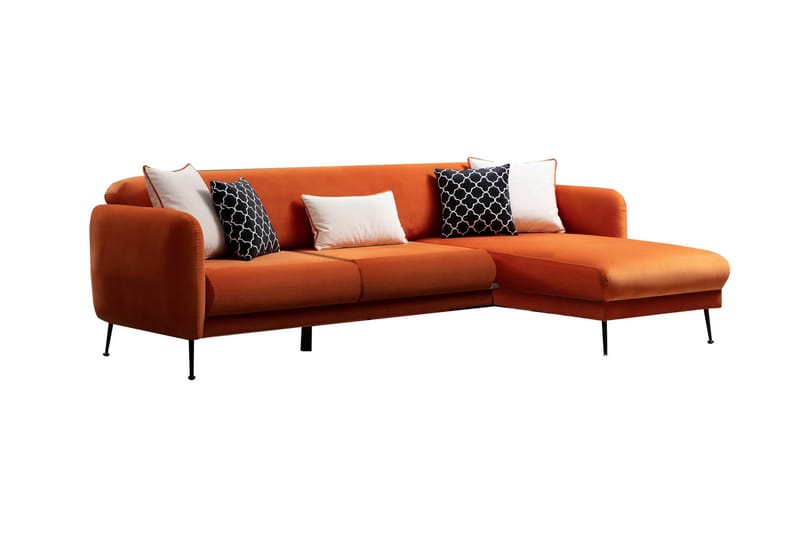 Crivaro Bäddsoffa med Divan Höger - Orange - Bäddsoffa - Bäddsoffa divan