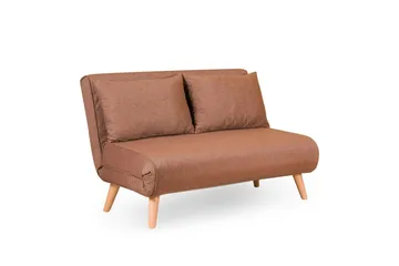 Daigo 2-sits Fällbar Framåtbäddad Bäddsoffa 120x180 cm i Tyg - Brun - Möbler - Soffa - Bäddsoffa