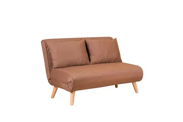 Daigo 2-sits Fällbar Framåtbäddad Bäddsoffa 120x180 cm i Tyg - Brun - Möbler - Soffa - Bäddsoffa