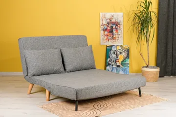 Daigo 2-sits Framåtbäddad Fällbar Bäddsoffa 120x180 cm i Tyg - Grå - Möbler - Soffa - Bäddsoffa