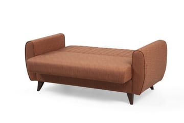Dalima 2-sits Längsbäddad Bäddsoffa 55x125 cm med Förvaring i Tyg - Terrakotta - Möbler - Soffa - Bäddsoffa