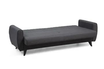 Dalima 3-sits Längsbäddad Bäddsoffa 55x183 cm med Förvaring i Tyg - Antracit - Möbler - Soffa - Bäddsoffa