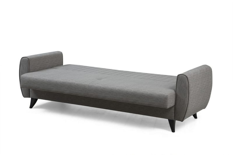 Dalima 3-sits Längsbäddad Bäddsoffa 55x183 cm med Förvaring i Tyg - Grå - Möbler - Soffa - Bäddsoffa