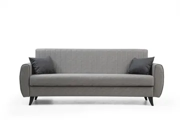Dalima 3-sits Längsbäddad Bäddsoffa 55x183 cm med Förvaring i Tyg - Grå - Möbler - Soffa - Bäddsoffa