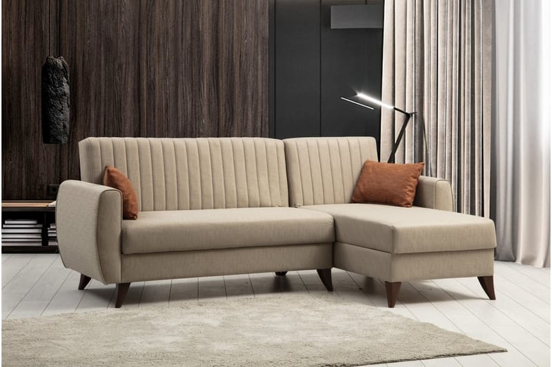 Dalima Bäddsoffa m. Divan 3-sits, Beige