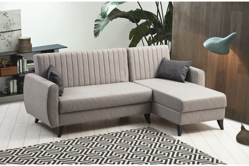 Dalima Bäddsoffa m. Divan 3-sits - Ljusgrå - Möbler - Soffa - Bäddsoffa