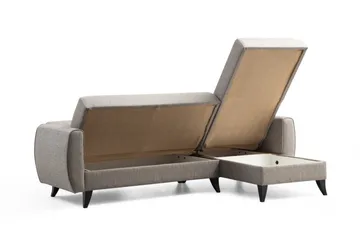 Dalima Bäddsoffa m. Divan 3-sits - Ljusgrå - Möbler - Soffa - Bäddsoffa