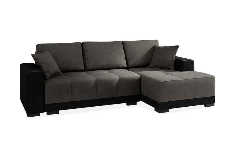 Dallas Divanbäddsoffa 240x140x80 cm - Grå - Bäddsoffa - Bäddsoffa divan - Sammetssoffa