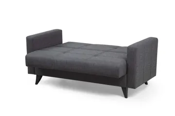 Darcia 2-sits Längsbäddad Bäddsoffa 55x125 cm med Förvaring i Tyg - Antracit - Möbler - Soffa - Bäddsoffa