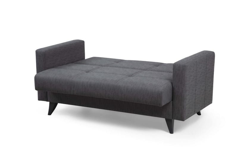 Darcia 2-sits Längsbäddad Bäddsoffa 55x125 cm med Förvaring i Tyg - Antracit - Möbler - Soffa - Bäddsoffa