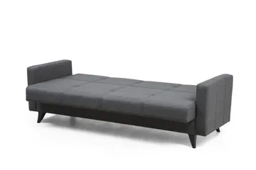 Darcia 3-sits Längsbäddad Bäddsoffa 55x183 cm med Förvaring i Tyg - Grå - Möbler - Soffa - Bäddsoffa