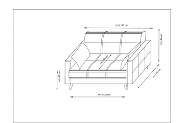 Darcia Bäddsoffa 2-sits - Röd - Möbler - Soffa - Bäddsoffa