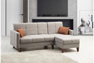 Darcia Bäddsoffa m. Divan 3-sits - Ljusgrå - Möbler - Soffa - Bäddsoffa