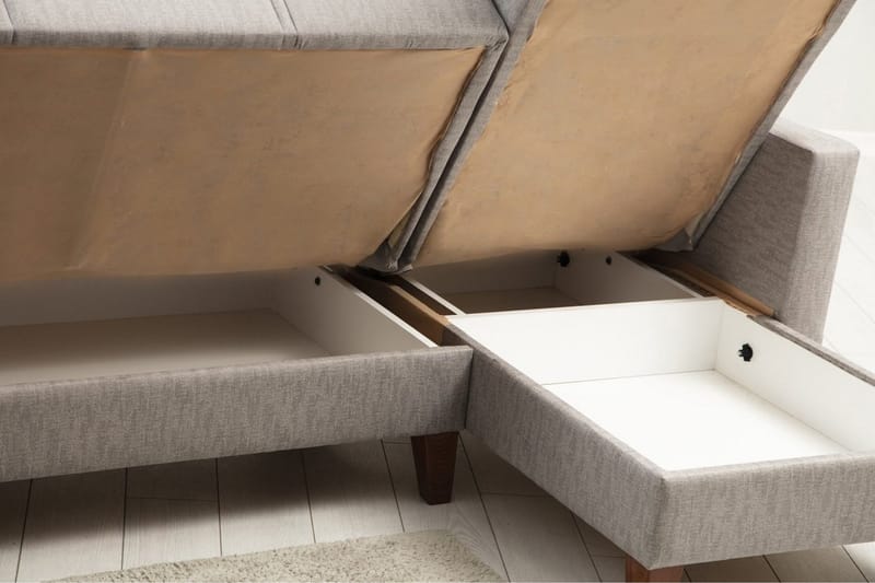 Darcia Bäddsoffa m. Divan 3-sits - Ljusgrå - Möbler - Soffa - Bäddsoffa