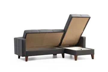 Darcia Bäddsoffa m. Divan 3-sits - Mörkgrå - Möbler - Soffa - Bäddsoffa
