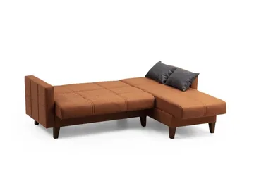 Darcia Bäddsoffa m. Divan 3-sits - Röd - Möbler - Soffa - Bäddsoffa