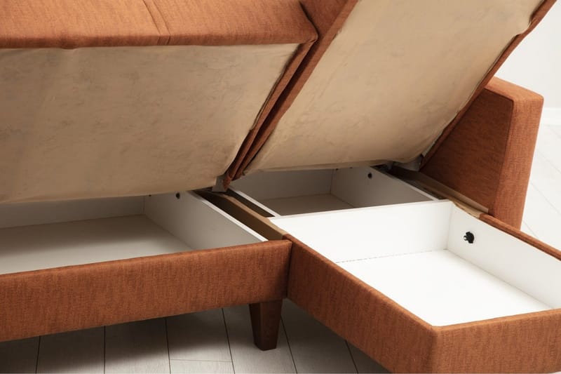 Darcia Bäddsoffa m. Divan 3-sits - Röd - Möbler - Soffa - Bäddsoffa