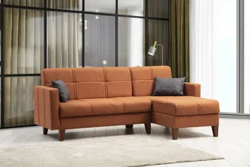 Darcia Bäddsoffa m. Divan 3-sits - Röd - Möbler - Soffa - Bäddsoffa