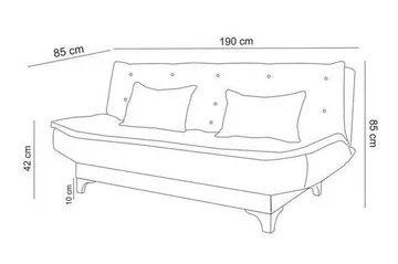 Defiglio 3-sits Bäddsoffa - Brun - Möbler - Soffa - Bäddsoffa