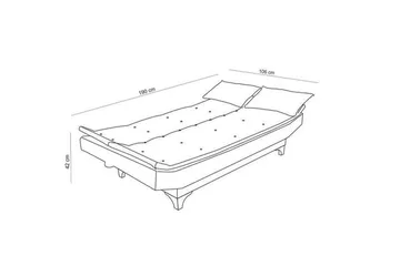 Defiglio 3-sits Bäddsoffa - Brun - Möbler - Soffa - Bäddsoffa
