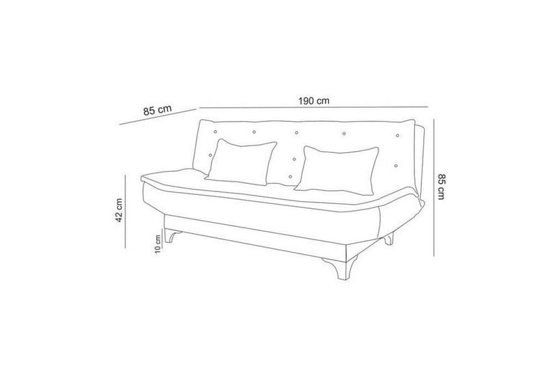Defiglio 3-sits Bäddsoffa - Grå - Möbler - Soffa - Bäddsoffa