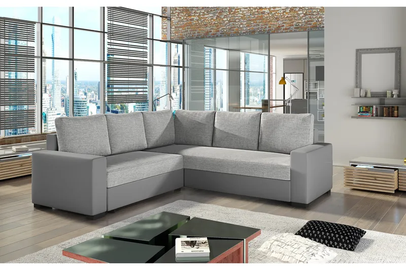 Deltan Hörnbäddsoffa - Grå - Möbler - Soffa - Bäddsoffa