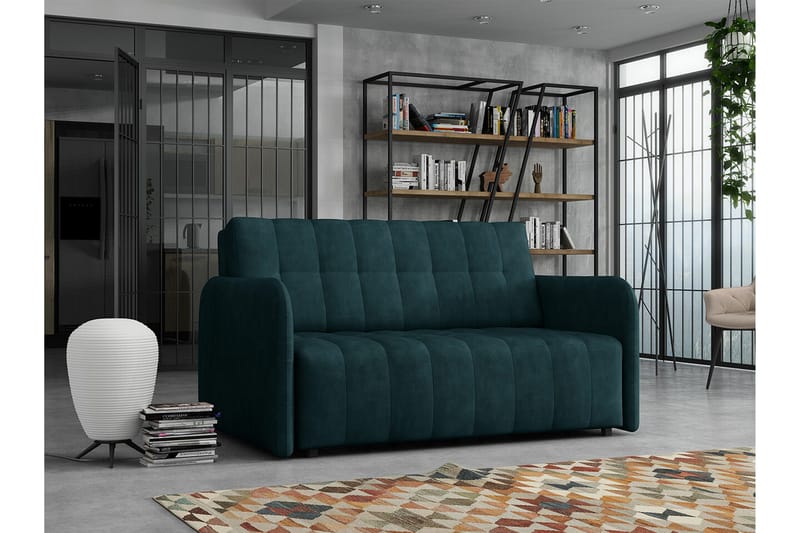 Denegal 2-sits Bäddsoffa NO_BRAND Dark Green/Blue - Möbler - Soffa - Bäddsoffa