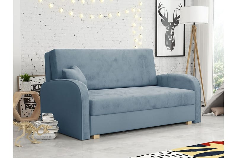 Denegal 2-sits Bäddsoffa NO_BRAND Light Blue/Dark Blue - Möbler - Soffa - Bäddsoffa