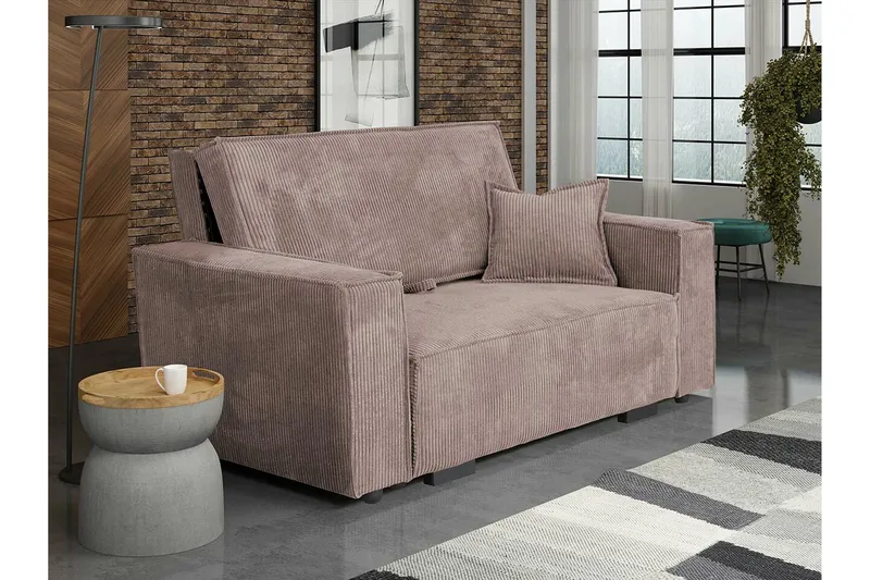 Denegal 2-sits Bäddsoffa NO_BRAND Light brown - Möbler - Soffa - Bäddsoffa