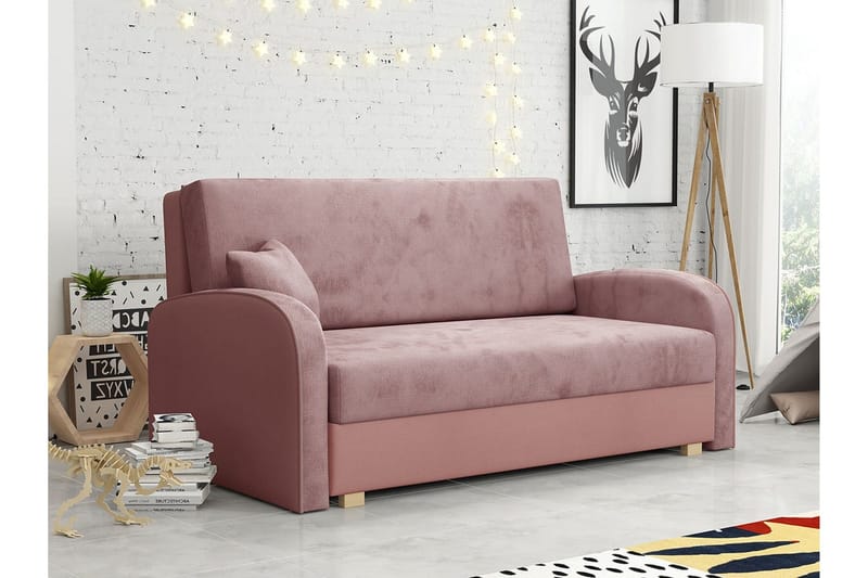 Denegal 2-sits Bäddsoffa NO_BRAND Pink - Möbler - Soffa - Bäddsoffa