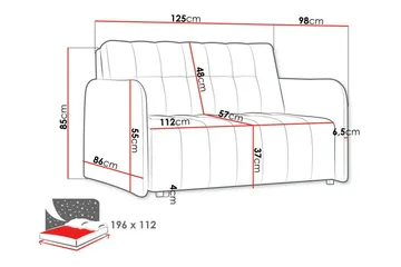 Denegal 2-sits Bäddsoffa - Möbler - Soffa - Bäddsoffa