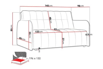 Denegal 2-sits Bäddsoffa - Möbler - Soffa - Bäddsoffa