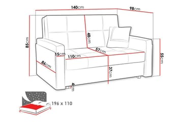Denegal 2-sits Bäddsoffa - Möbler - Soffa - Bäddsoffa