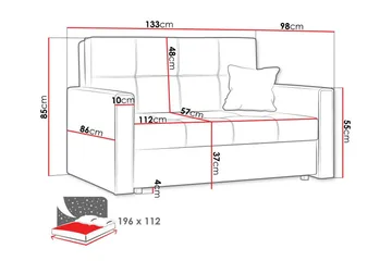 Denegal 2-sits Bäddsoffa - Möbler - Soffa - Bäddsoffa