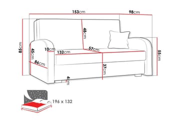Denegal 2-sits Bäddsoffa - Möbler - Soffa - Bäddsoffa