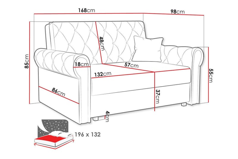 Denegal 2-sits Bäddsoffa - Bäddsoffa - Bäddsoffa 2 sits