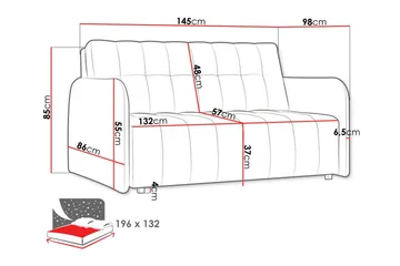 Denegal 2-sits Bäddsoffa - Möbler - Soffa - Bäddsoffa