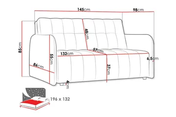 Denegal 2-sits Bäddsoffa - Möbler - Soffa - Bäddsoffa