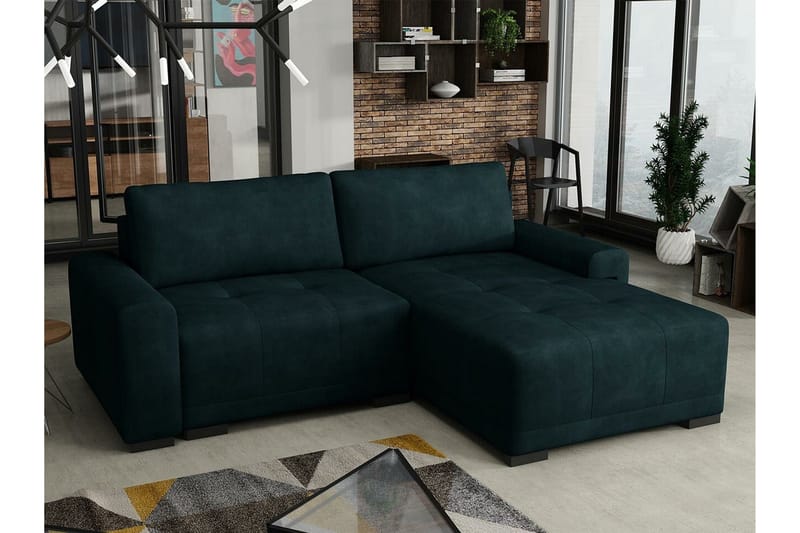 Denegal 2-sits Hörnbäddsoffa NO_BRAND Dark green - Möbler - Soffa - Bäddsoffa