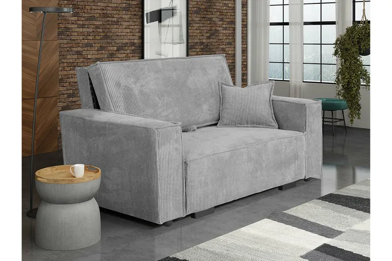 Denegal 2-sits liten bäddsoffa i Manchester - Grå - Möbler - Soffa - Bäddsoffa