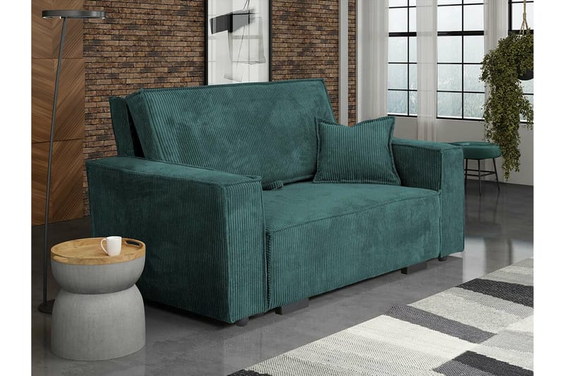 Denegal 2-sits liten bäddsoffa i Manchester - Grön - Möbler - Soffa - Bäddsoffa