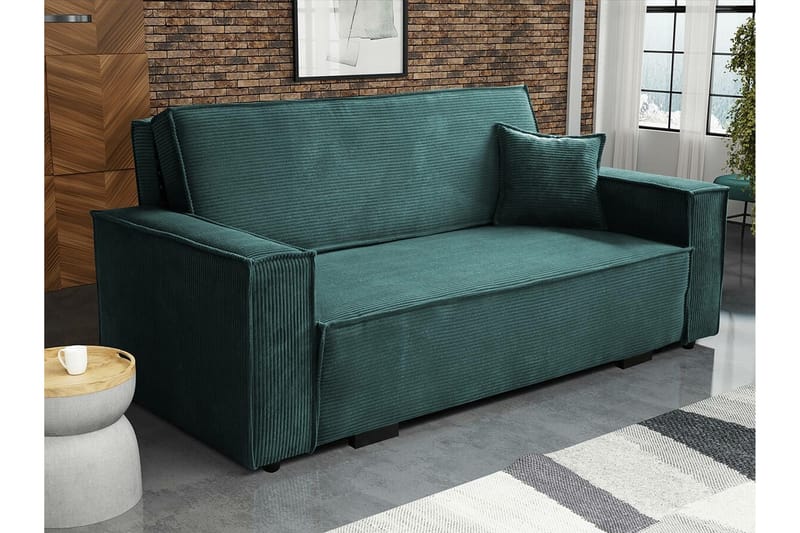 Denegal 2-sits liten bäddsoffa i Manchester - Grön - Möbler - Soffa - Bäddsoffa