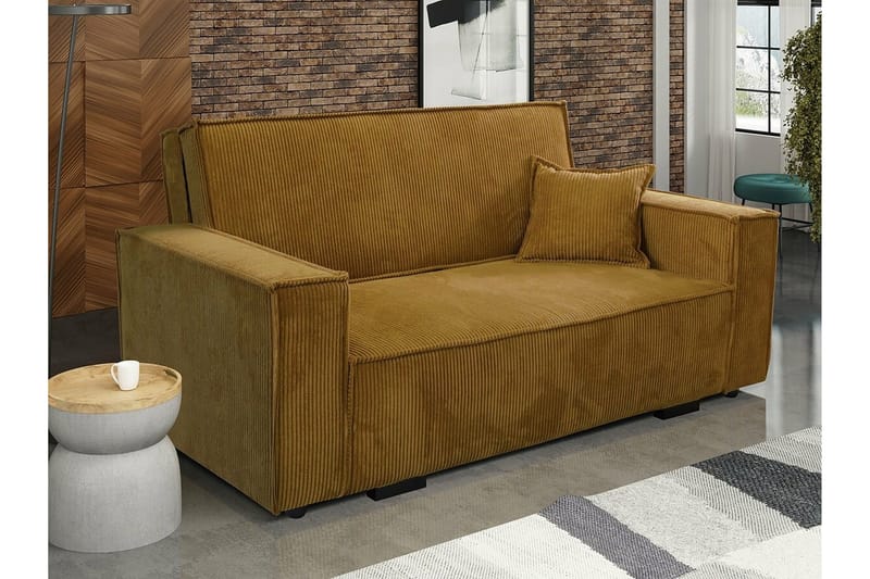 Denegal 2-sits liten bäddsoffa i Manchester - Gul - Möbler - Soffa - Bäddsoffa
