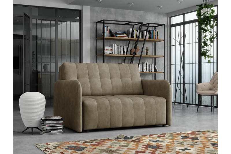 Denegal 2-sits liten bäddsoffa i Mocka - Brun - Möbler - Soffa - Bäddsoffa